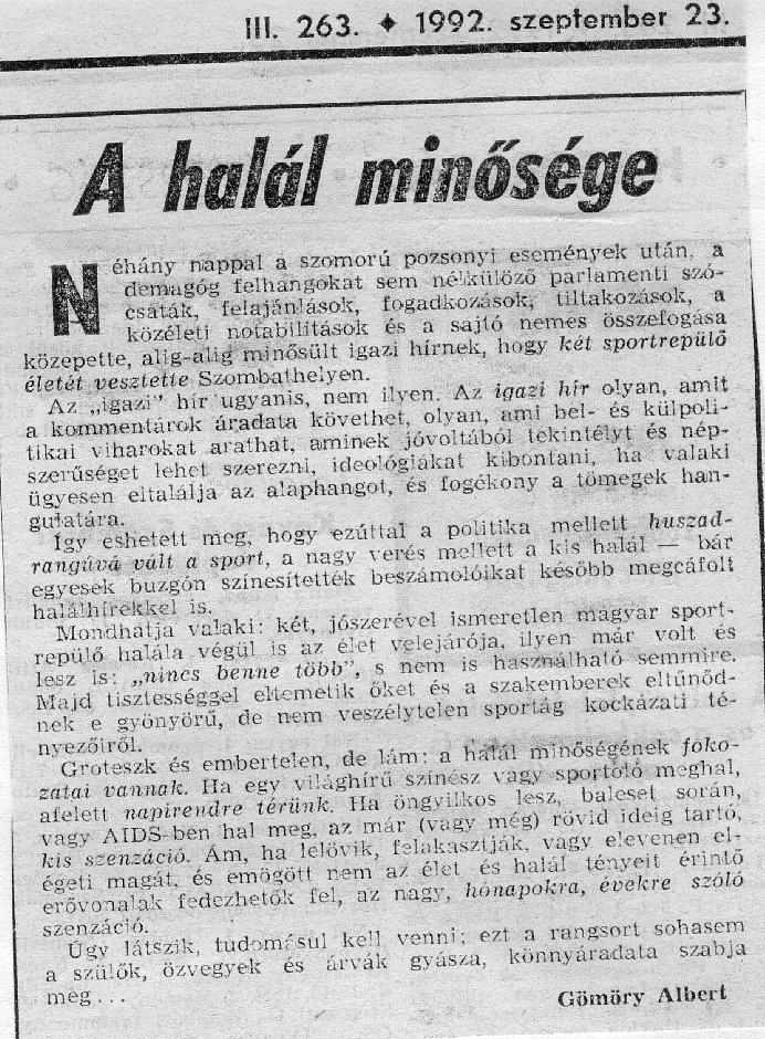 C91-93.069. Zlin baleset