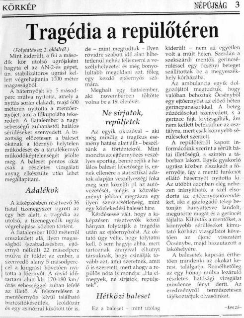 C073_2 Tragedia a repuloteren