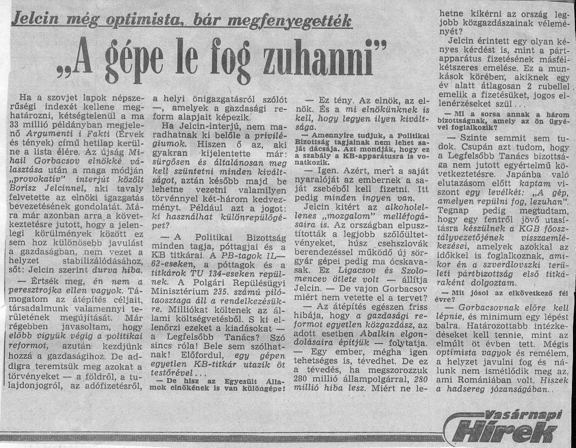 C89-90.084. Az elnok kulongepe